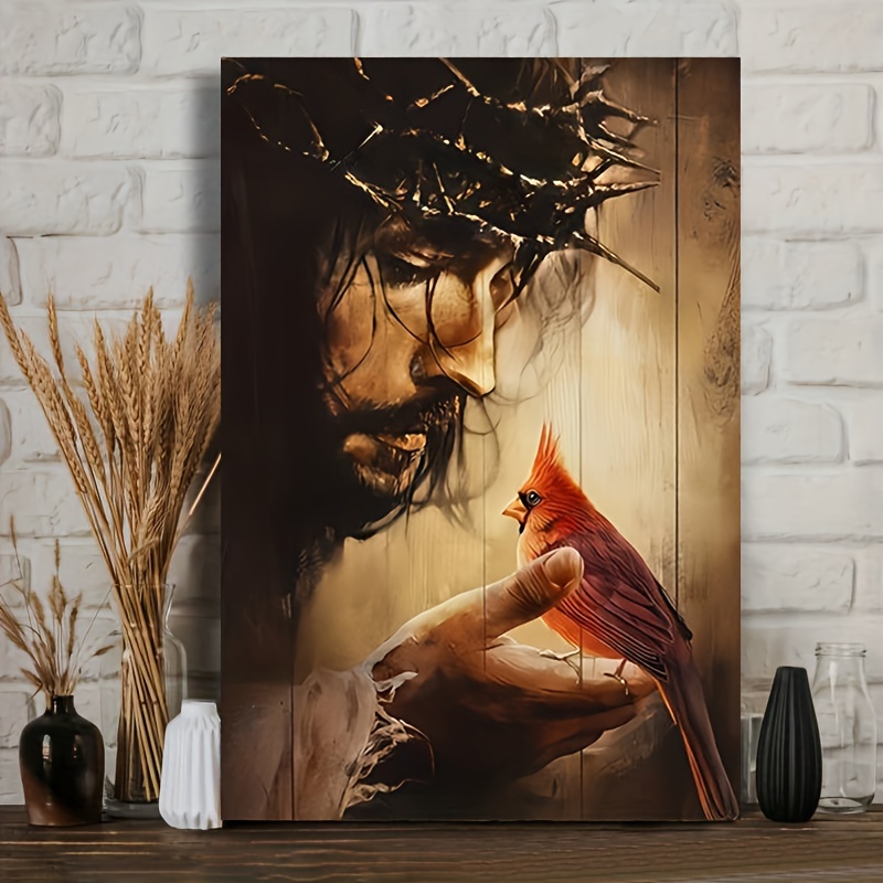 Home Decor Jesus - 가시 왕관 예수 초상화 아트 포스터