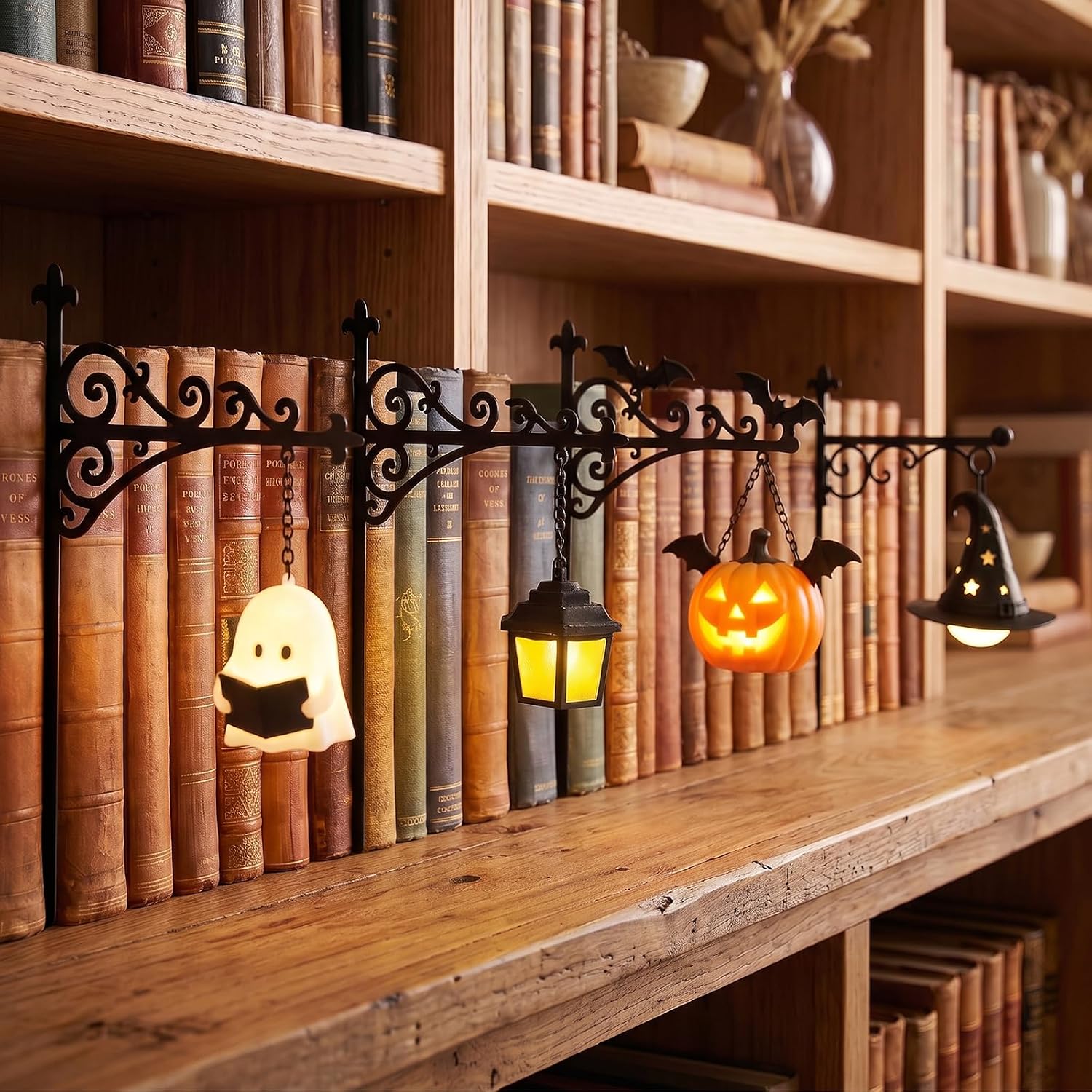 Home Decor Lighting - 라이브러리 랜턴-장식용 책장 조명 독서 공간
