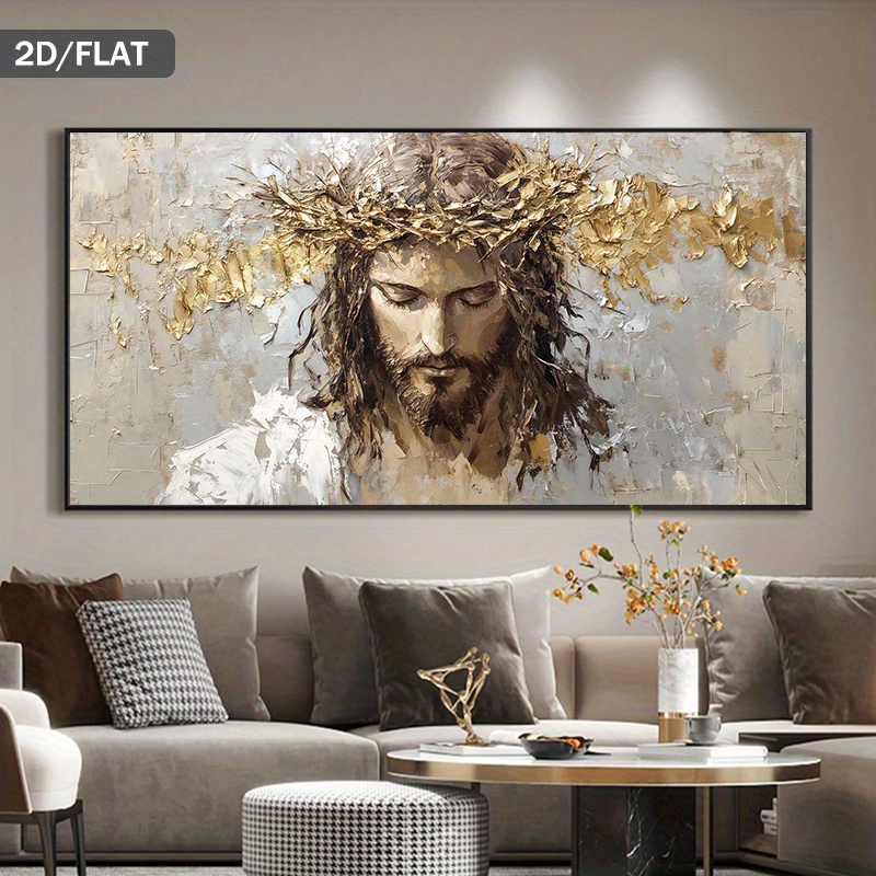 Home Decor Jesus - 예수 그리스도 가시 왕관 캔버스 그림