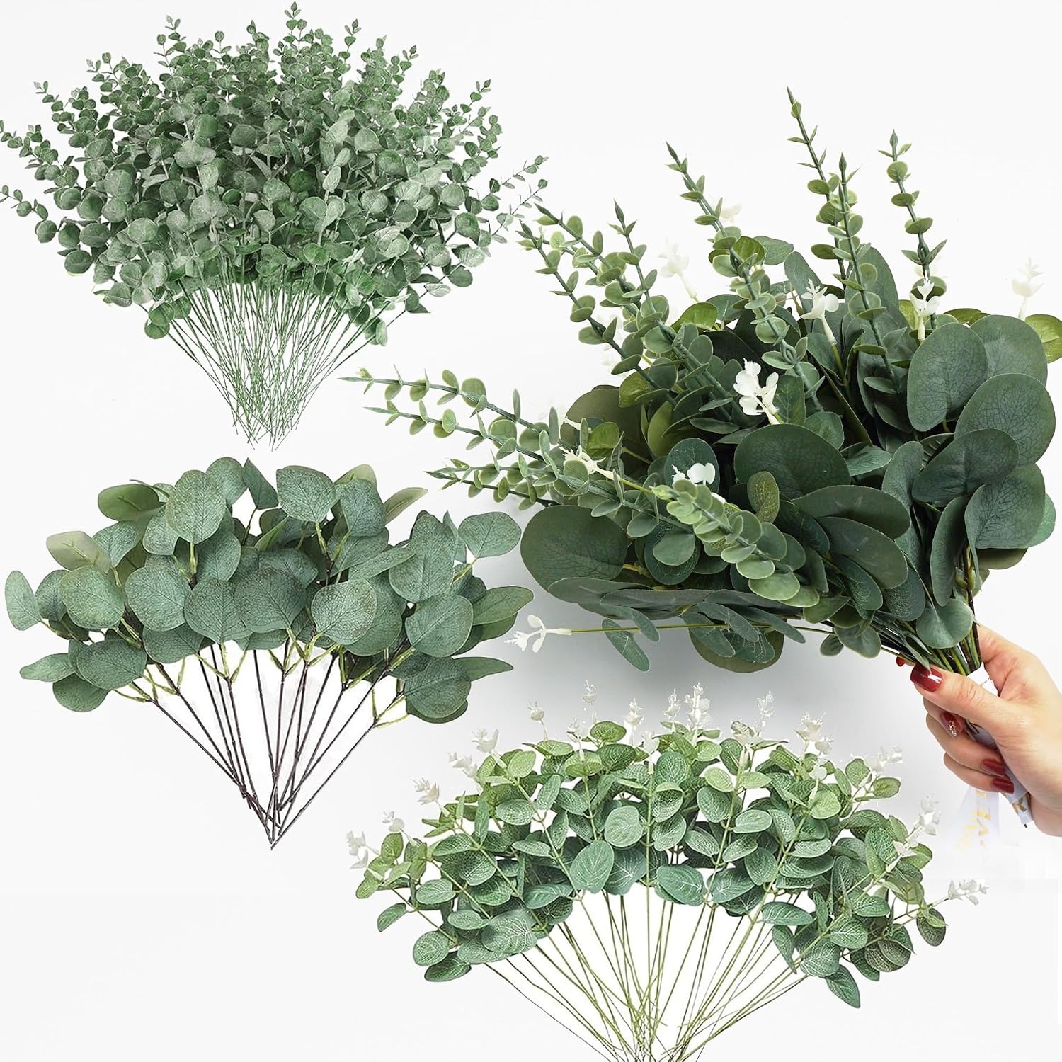 Artificial Hanging Plants - 5/10/20Pcs 유칼립투스 잎 대량 인조 식물