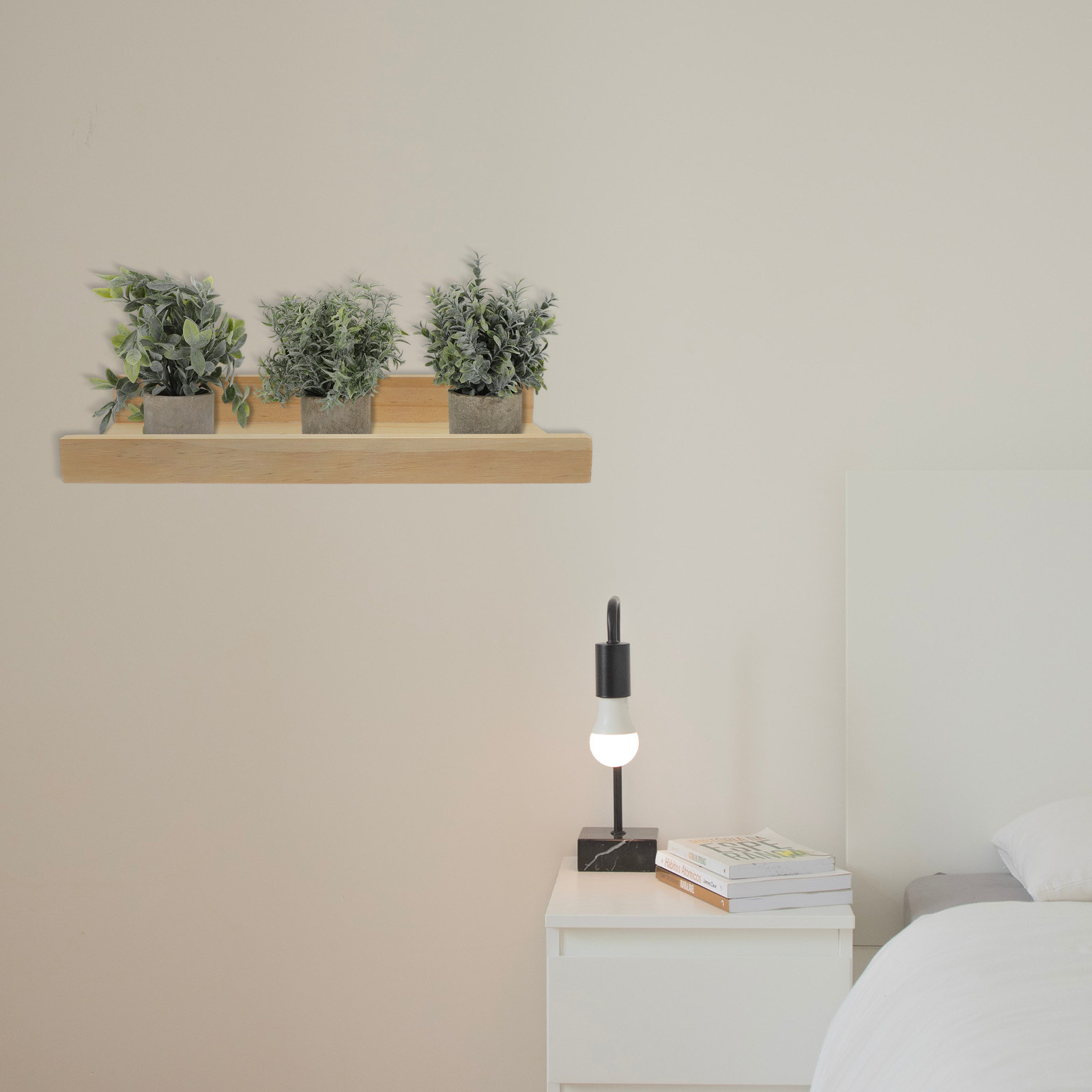Floating Shelves - 나무 벽걸이 선반 작은 플로팅 선반