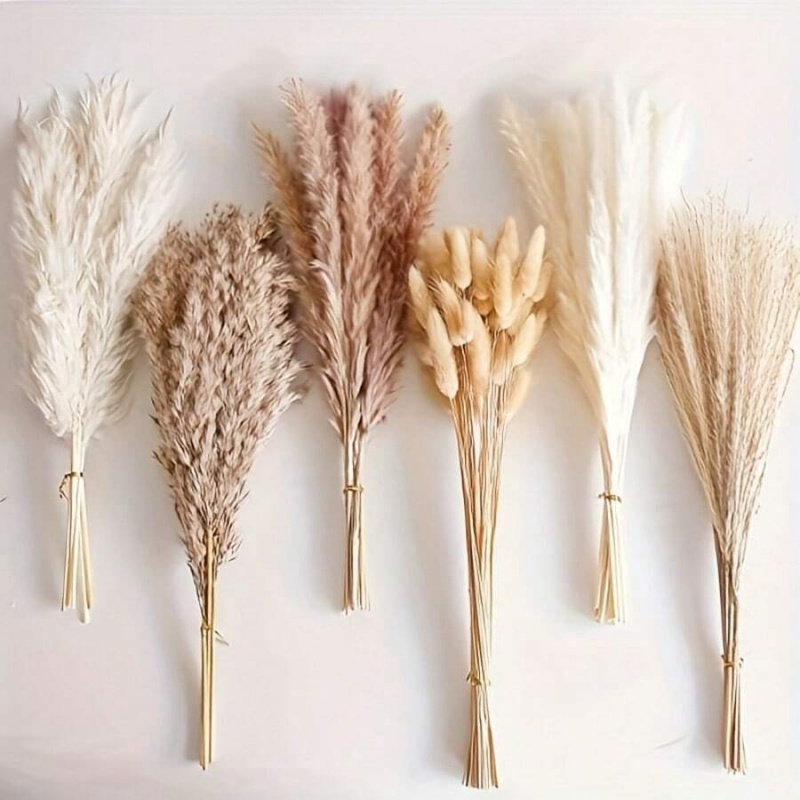 Pampas Grass Decor - 110개 건조 팜파스 그래스 꽃다발 -