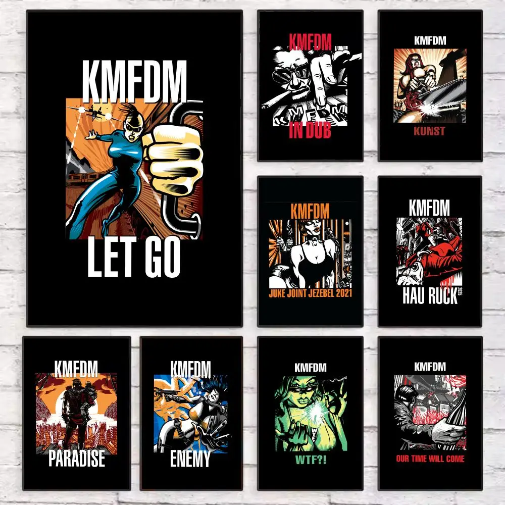 Home Decor Living Room Ideas - 재미있는 핫 K-Kmfdm 밴드 포스터 벽