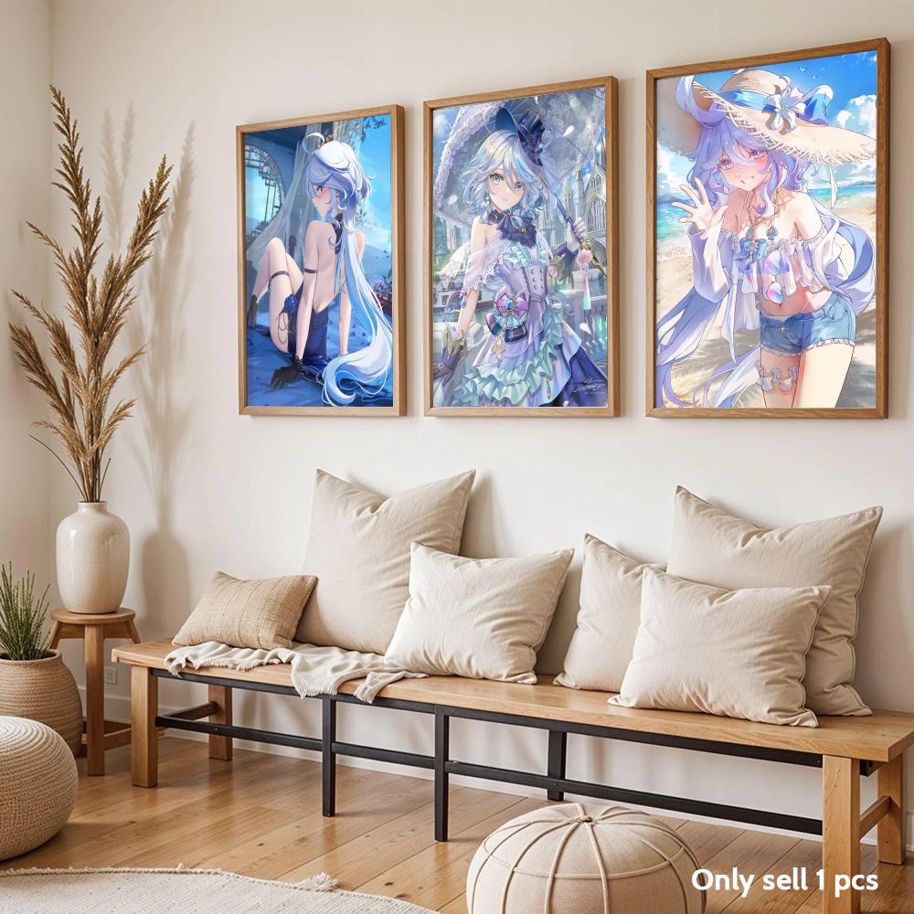 Furina Genshin Impact Poster M - Home Decor Living Room Ideas 리뷰 및 가격