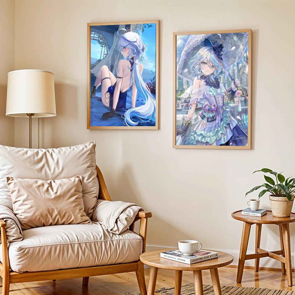 Furina Genshin Impact Poster M - Home Decor Living Room Ideas 리뷰 및 가격