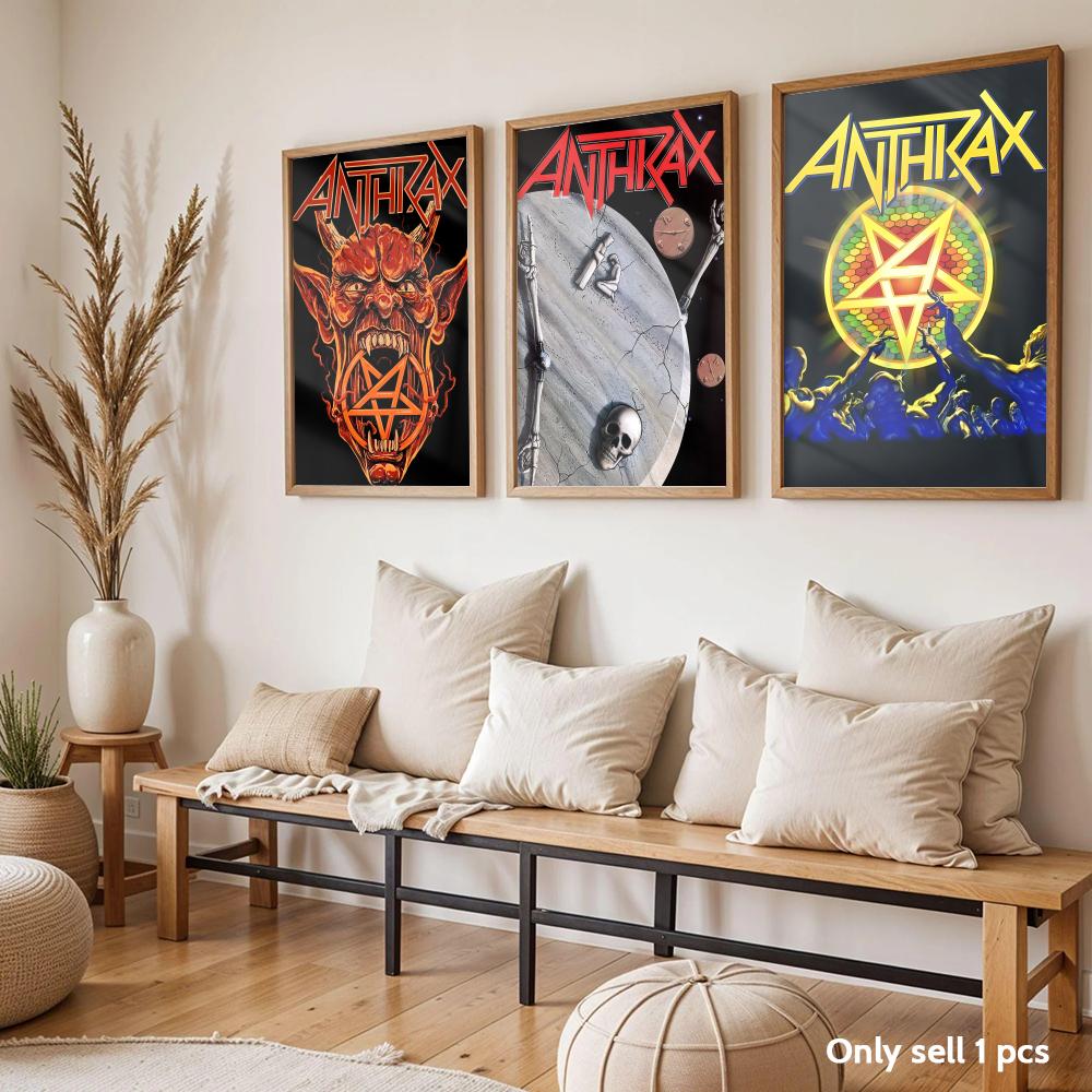 헤비 메탈 A-안트락스 밴드 포스터 침실 및 거실 홈  - Home Decor Living Room Ideas 리뷰 및 가격