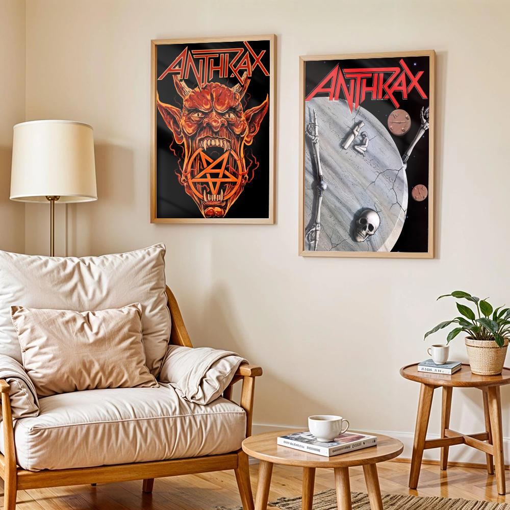 헤비 메탈 A-안트락스 밴드 포스터 침실 및 거실 홈  - Home Decor Living Room Ideas 리뷰 및 가격