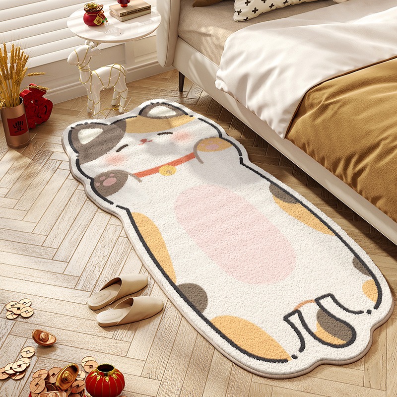 귀여운 고양이 카펫 침실 침대 옆 바닥 매트 러너 러그 - Home Decor Online Free 리뷰 및 가격
