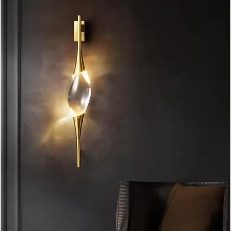 새로운 디자인의 모던한 전체 구리 골드 크리스탈 LED - Home Decor Lighting 리뷰 및 가격