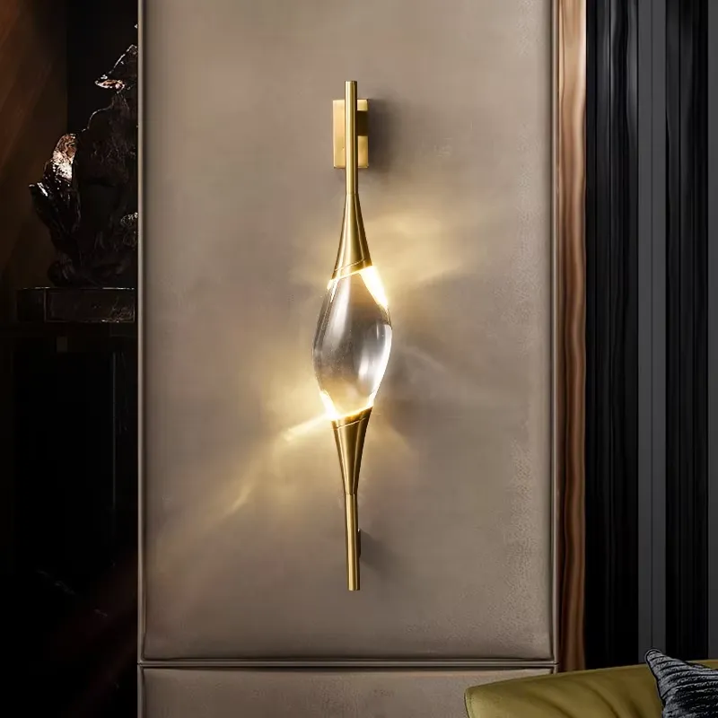새로운 디자인의 모던한 전체 구리 골드 크리스탈 LED - Home Decor Lighting 리뷰 및 가격