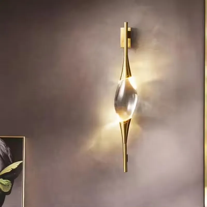 새로운 디자인의 모던한 전체 구리 골드 크리스탈 LED - Home Decor Lighting 리뷰 및 가격
