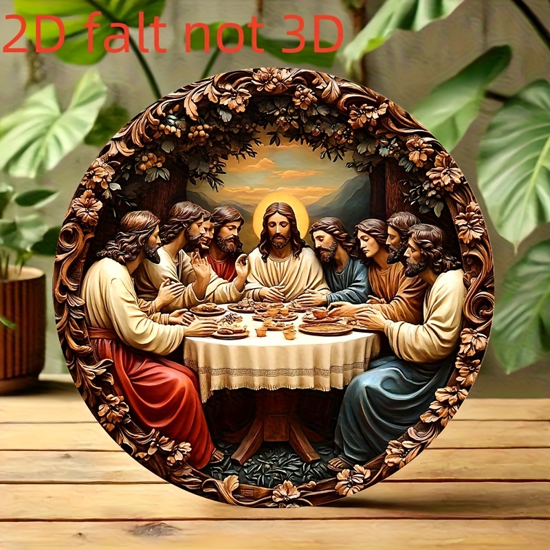 알루미늄 원형 벽 장식, 예수와 제자들의 최후의 만찬  - Home Decor Jesus 리뷰 및 가격