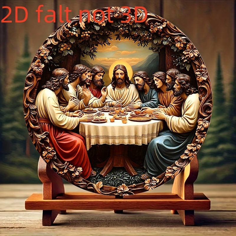 알루미늄 원형 벽 장식, 예수와 제자들의 최후의 만찬  - Home Decor Jesus 리뷰 및 가격