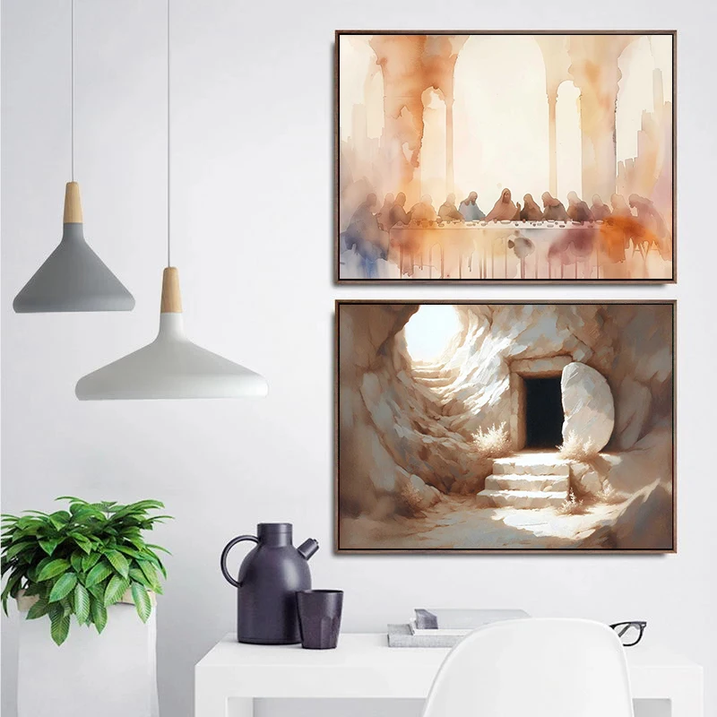 1pc 프레임리스, 물 위를 걷는/양치기사 예수 기독교 - Home Decor Jesus 리뷰 및 가격