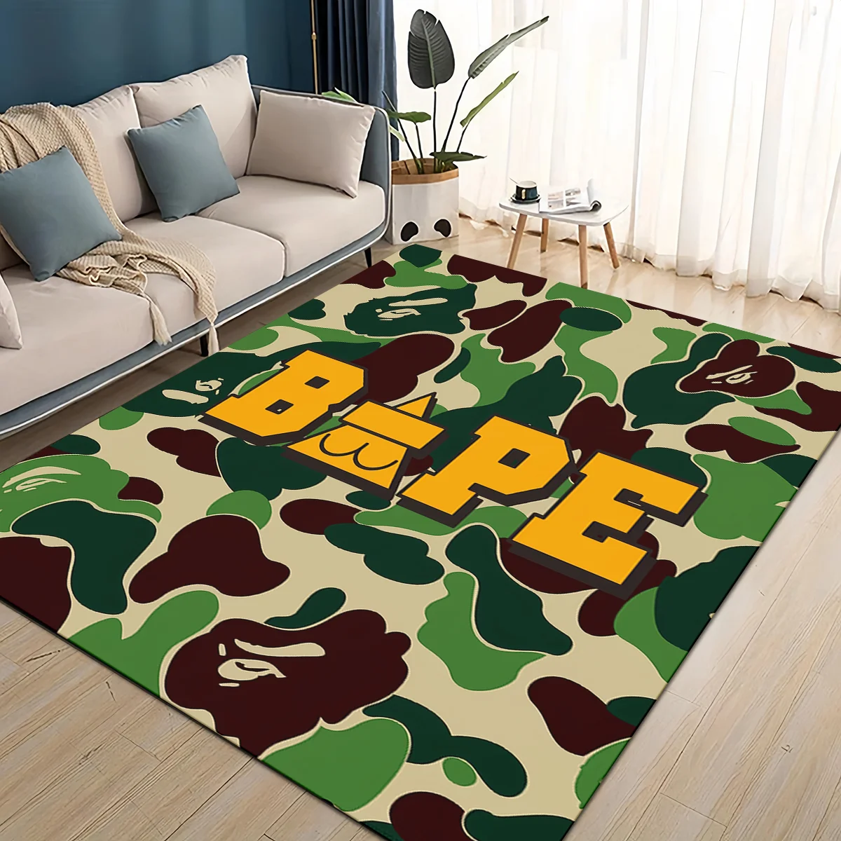 2025 새로운 스타일 B-BAPE 만화 러그 카펫,  - Home Decor Online Free 리뷰 및 가격