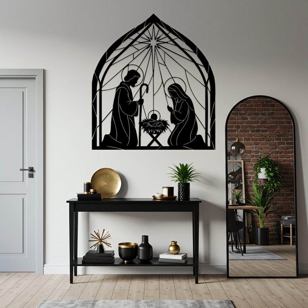 CIFBUY 종교적 예수 탄생 메탈 벽 장식 미니멀리스 - Home Decor Jesus 리뷰 및 가격