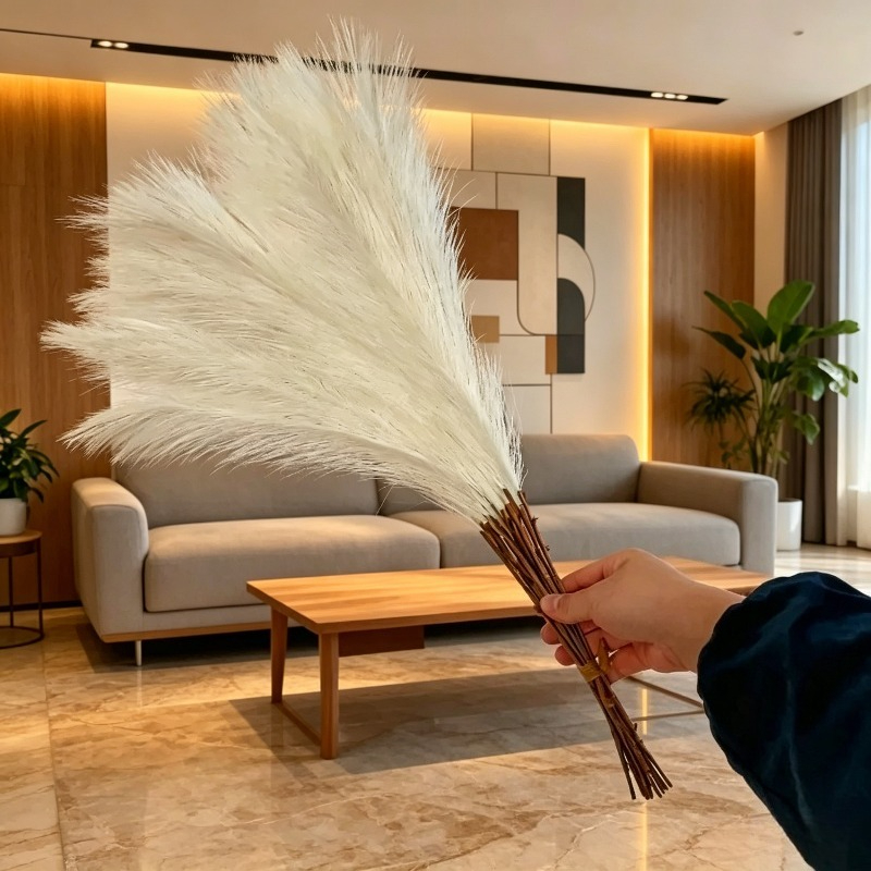인조 팜파스 그래스 다발 풍성한 인공 건조 잔디 홈 웨 - Pampas Grass Decor 리뷰 및 가격