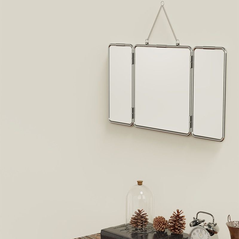 인스 스타일 사각형 삼단 접이식 벽걸이 거울 금속 스테 - Vanity Home Decor 리뷰 및 가격