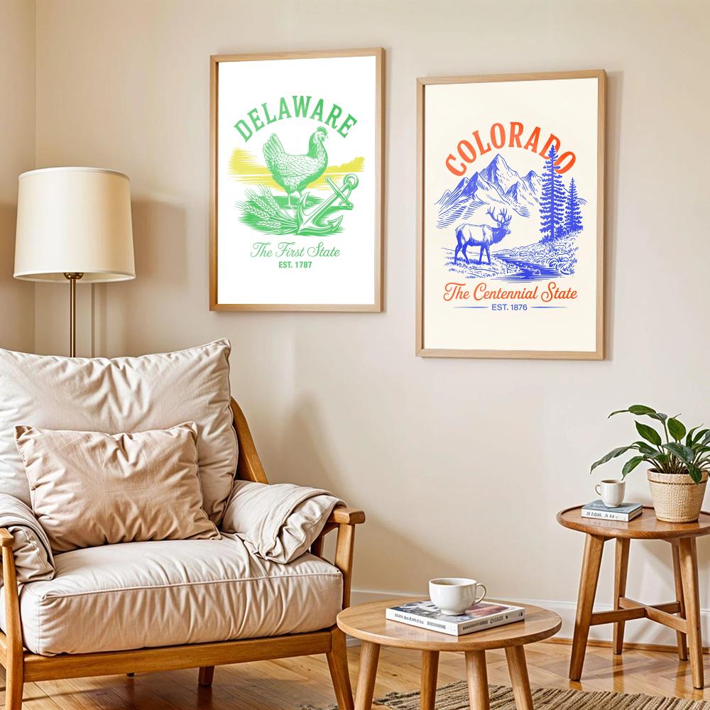 동물 미국 예술 디자인 포스터, 현대적인 자가 접착식  - Home Decor Living Room Ideas 리뷰 및 가격