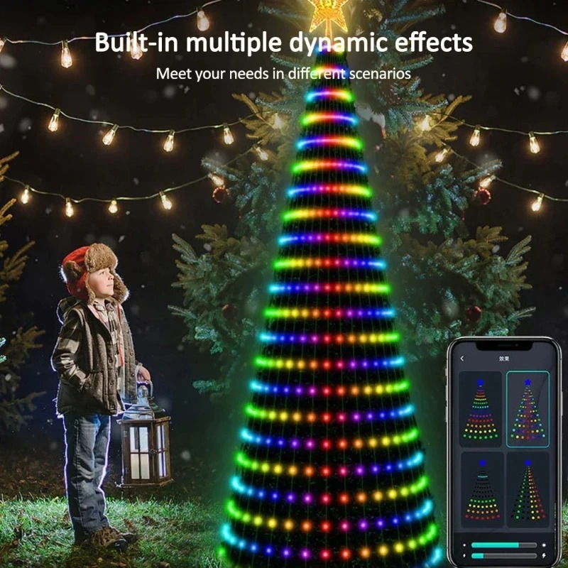 크리스마스 스타 트리 조명 RGB LED, 블루투스 앱 - Home Decor Lighting 리뷰 및 가격