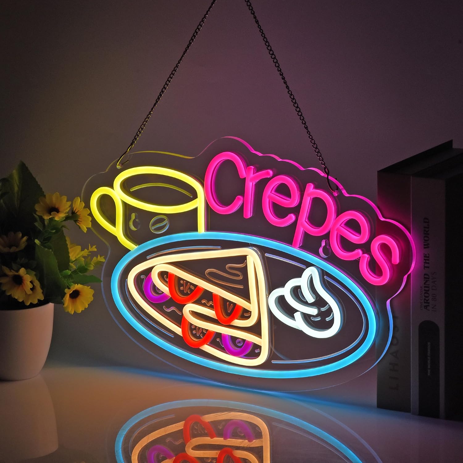 크레페 네온사인 USB 전원 LED 디밍 가능 LED  - Home Decor Nearby 리뷰 및 가격