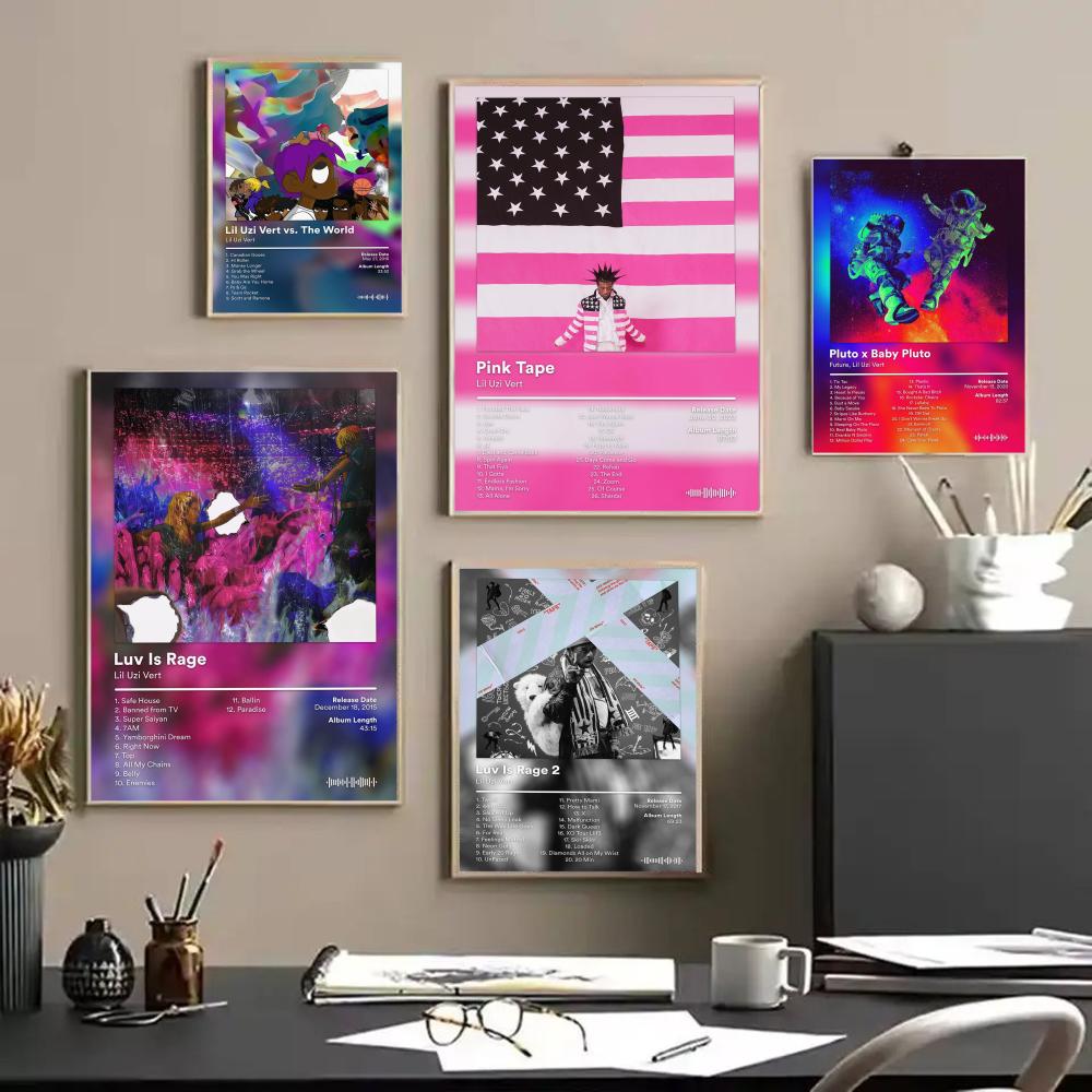 Lil U-Uzi V-Vert 앨범 포스터 HD 벽 스 - Home Decor Living Room Ideas 리뷰 및 가격