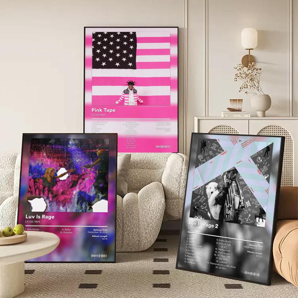 Lil U-Uzi V-Vert 앨범 포스터 HD 벽 스 - Home Decor Living Room Ideas 리뷰 및 가격