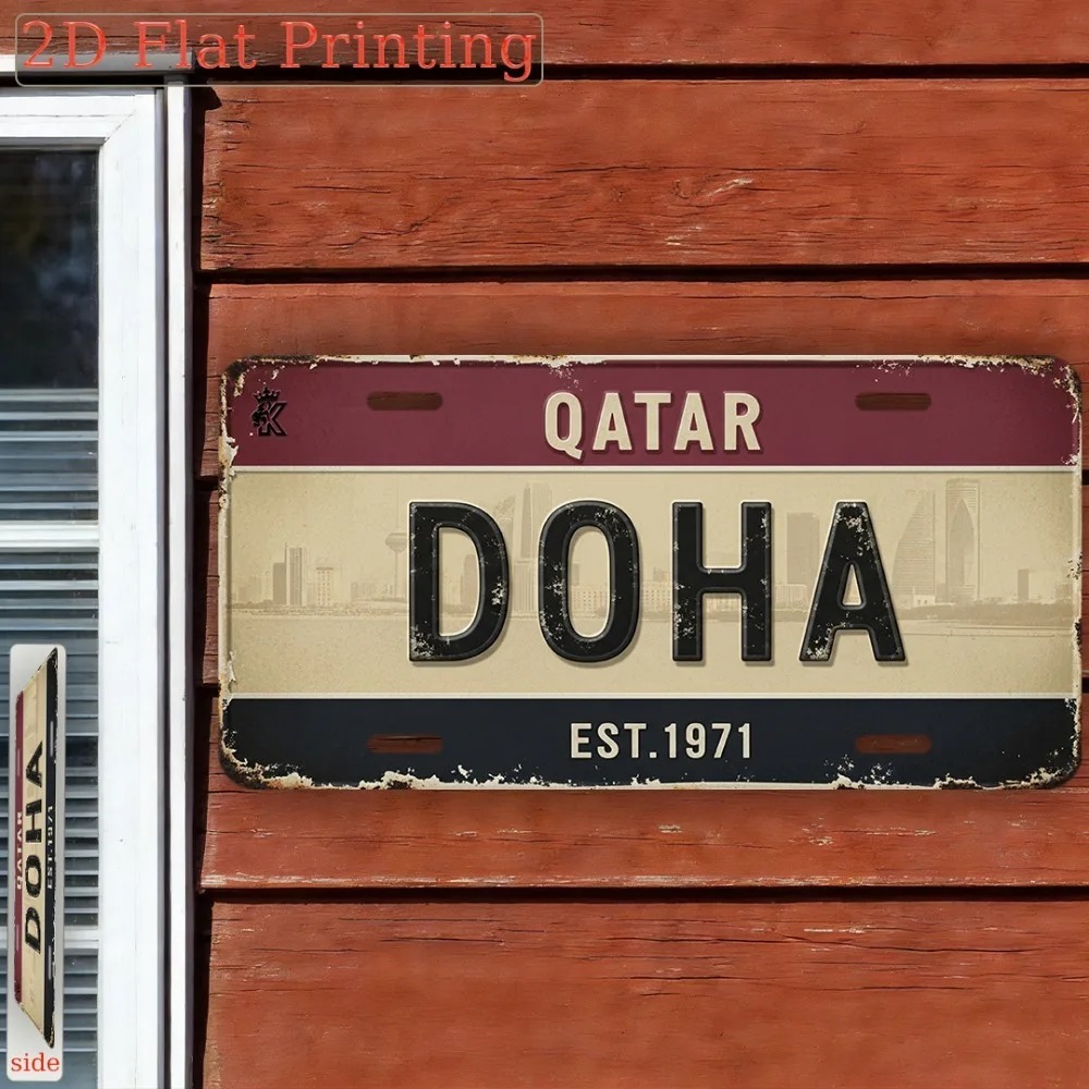 [2D 플랫] 1개 맞춤형 도하 카타르 알루미늄 사인  - Home Decor Qatar 리뷰 및 가격