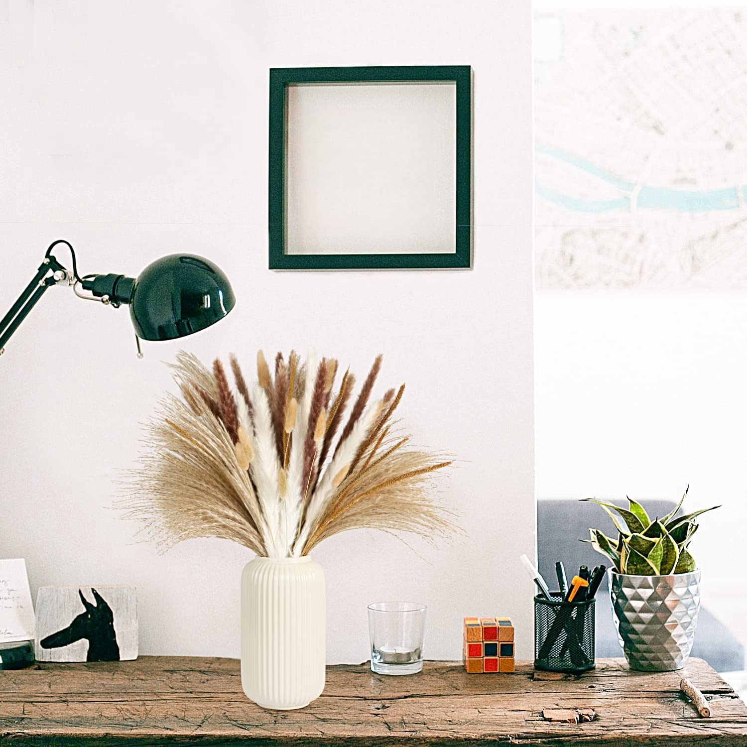 가을 빈티지 믹스 드라이플라워 부케, 팜파스그래스, 버 - Pampas Grass Decor 리뷰 및 가격