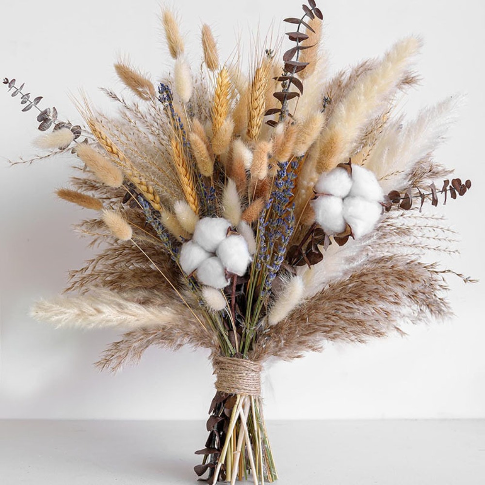 80 조각 자연 말린 꽃 꽃다발 홈 인테리어 팜파스 리 - Pampas Grass Decor 리뷰 및 가격