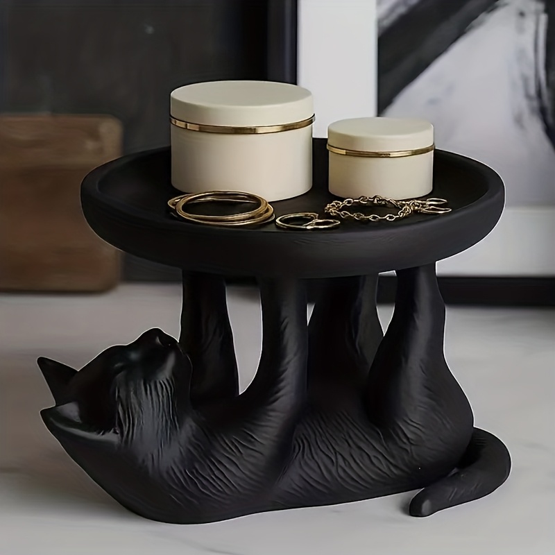 귀여운 검은 고양이 보석 트레이 레진 고양이 장신구 접 - Vanity Home Decor 리뷰 및 가격