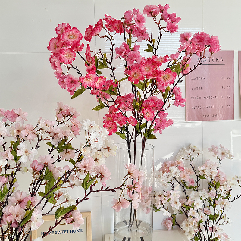 90CM 벚꽃과 잎사귀가 있는 인공 꽃, 가정, 웨딩홀 - Artificial Hanging Plants 리뷰 및 가격
