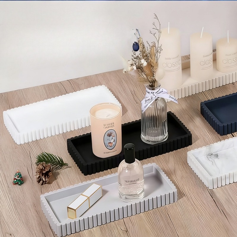 실리콘 플루트형 가장자리 수납 트레이, 식품 등급 직사 - Vanity Home Decor 리뷰 및 가격