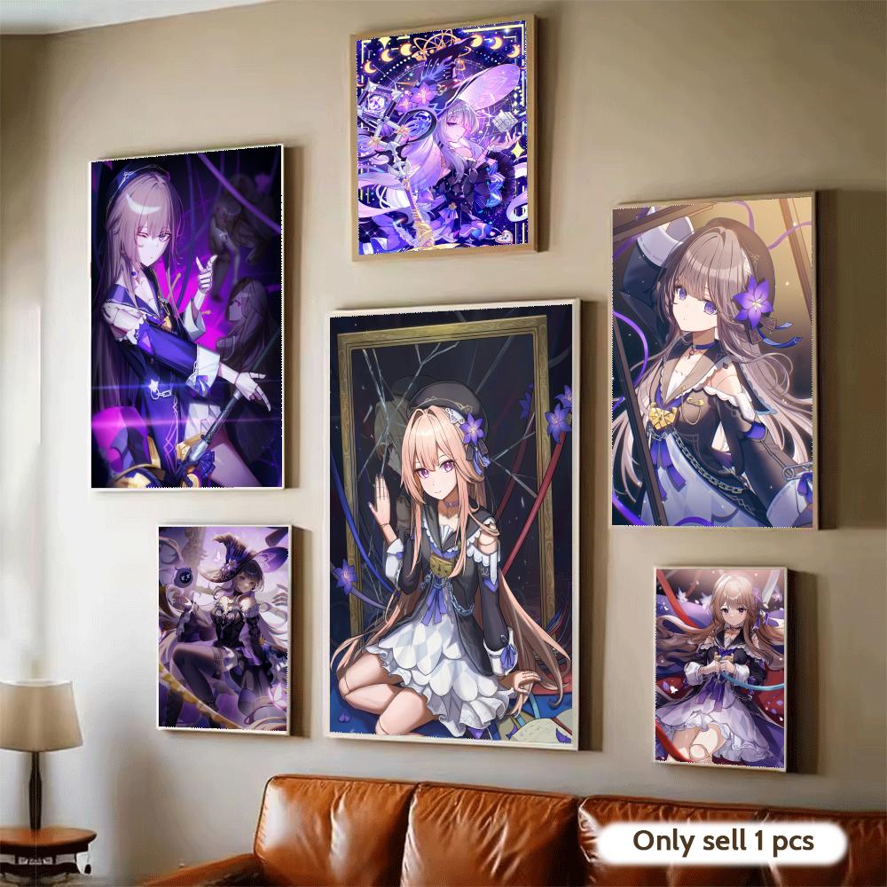 게임 혼카이 스타 레일 헤르타 포스터, 현대적인 셀프  - Home Decor Living Room Ideas 리뷰 및 가격