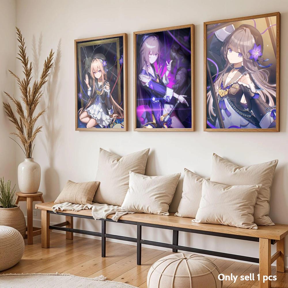 게임 혼카이 스타 레일 헤르타 포스터, 현대적인 셀프  - Home Decor Living Room Ideas 리뷰 및 가격