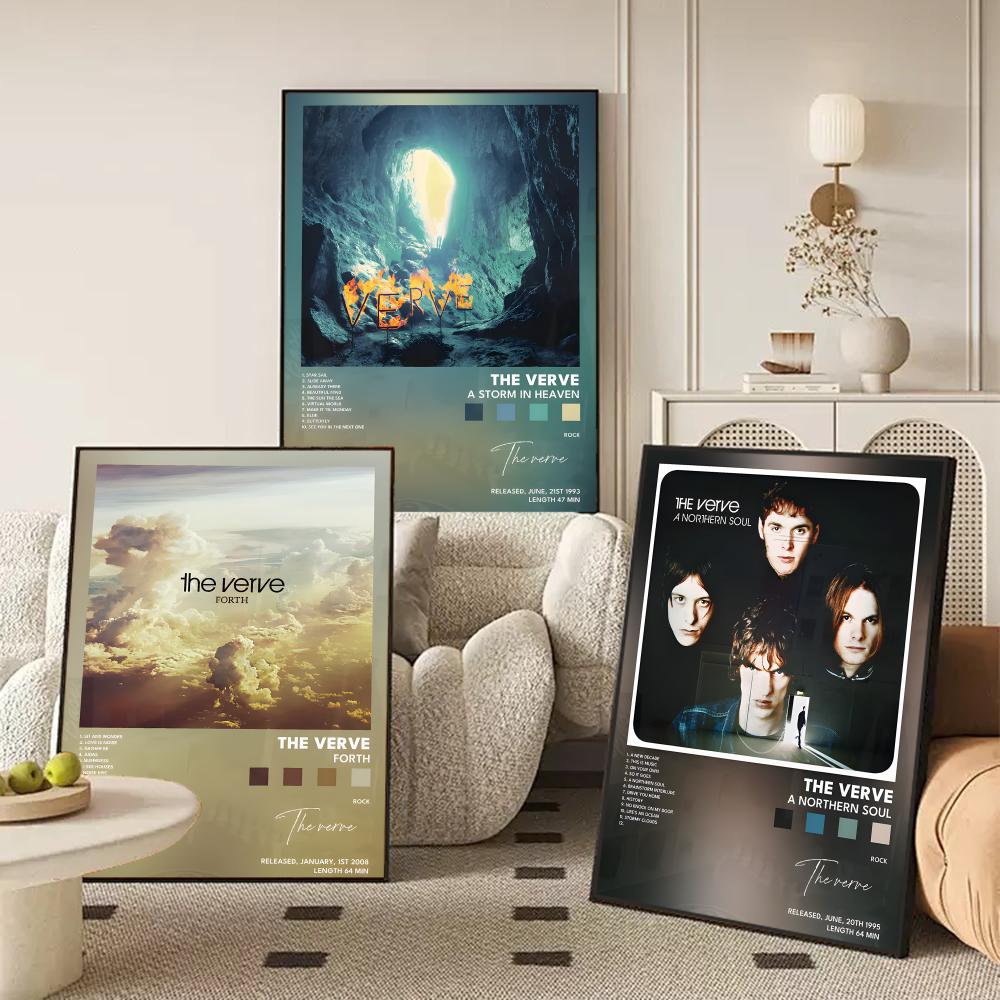 V-Verve 앨범 포스터 HD 벽 스티커 벽화 자체  - Home Decor Living Room Ideas 리뷰 및 가격