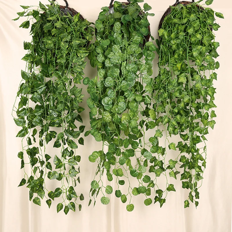 인공 녹색 무 벽걸이 식물 등나무, 집 거실 장식 배경 - Artificial Hanging Plants 리뷰 및 가격