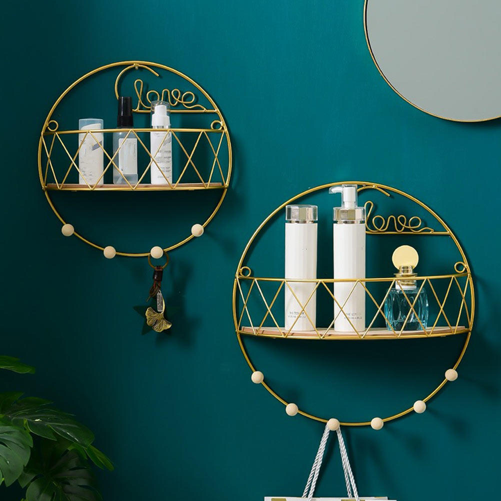 1개 크리에이티브 벽걸이 선반 골드 침실 장식 수납 선 - Home Decor Gold 리뷰 및 가격