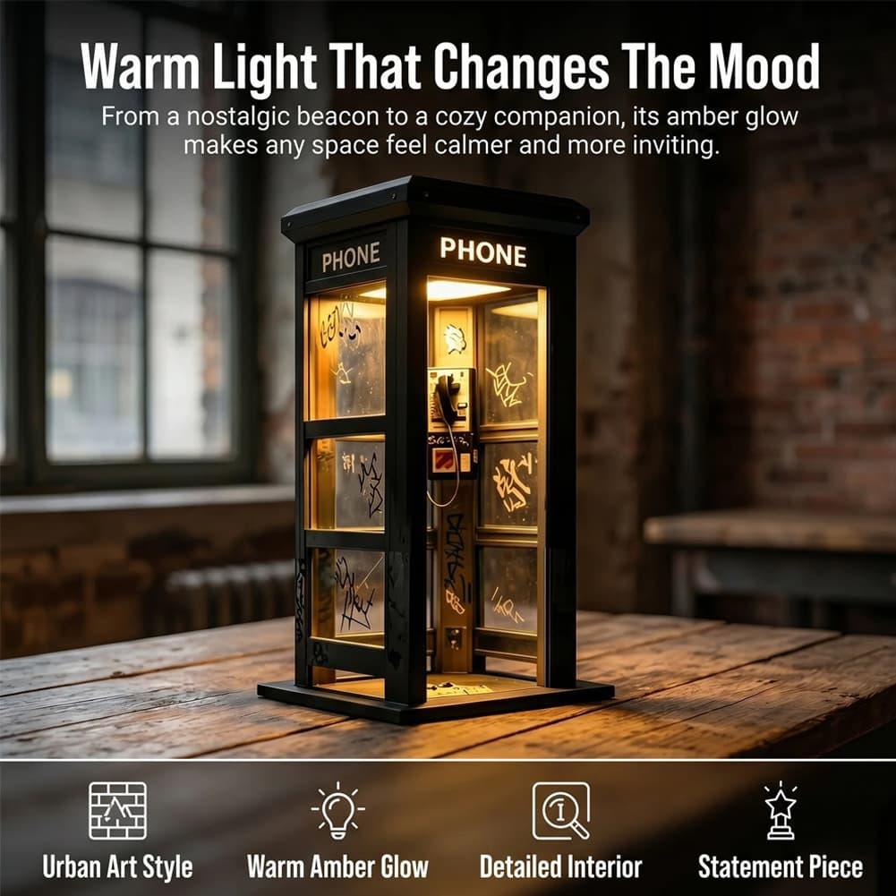 빈티지 런던 전화 부스 테이블 램프 레트로 전화 부스  - Home Decor Lighting 리뷰 및 가격