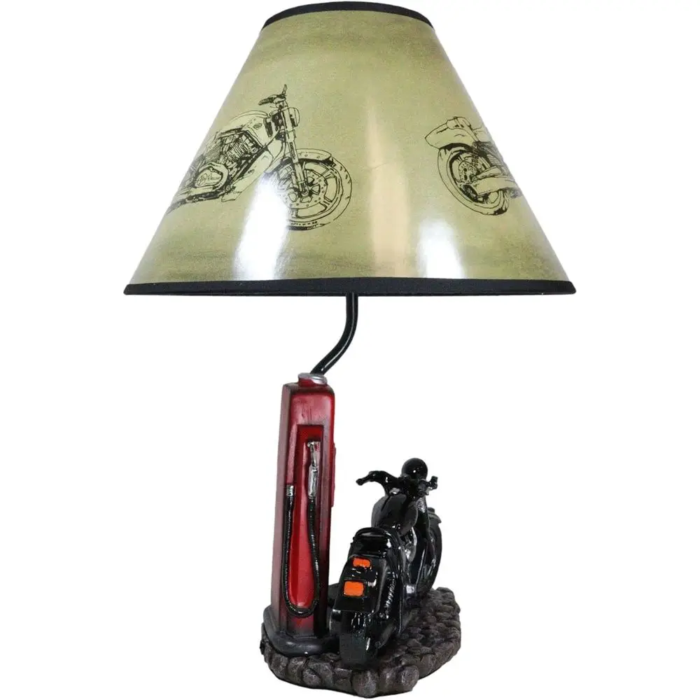 빈티지 레트로 블랙 오토바이 가스 펌프 데스크 램프(갓 - Home Decor Lighting 리뷰 및 가격