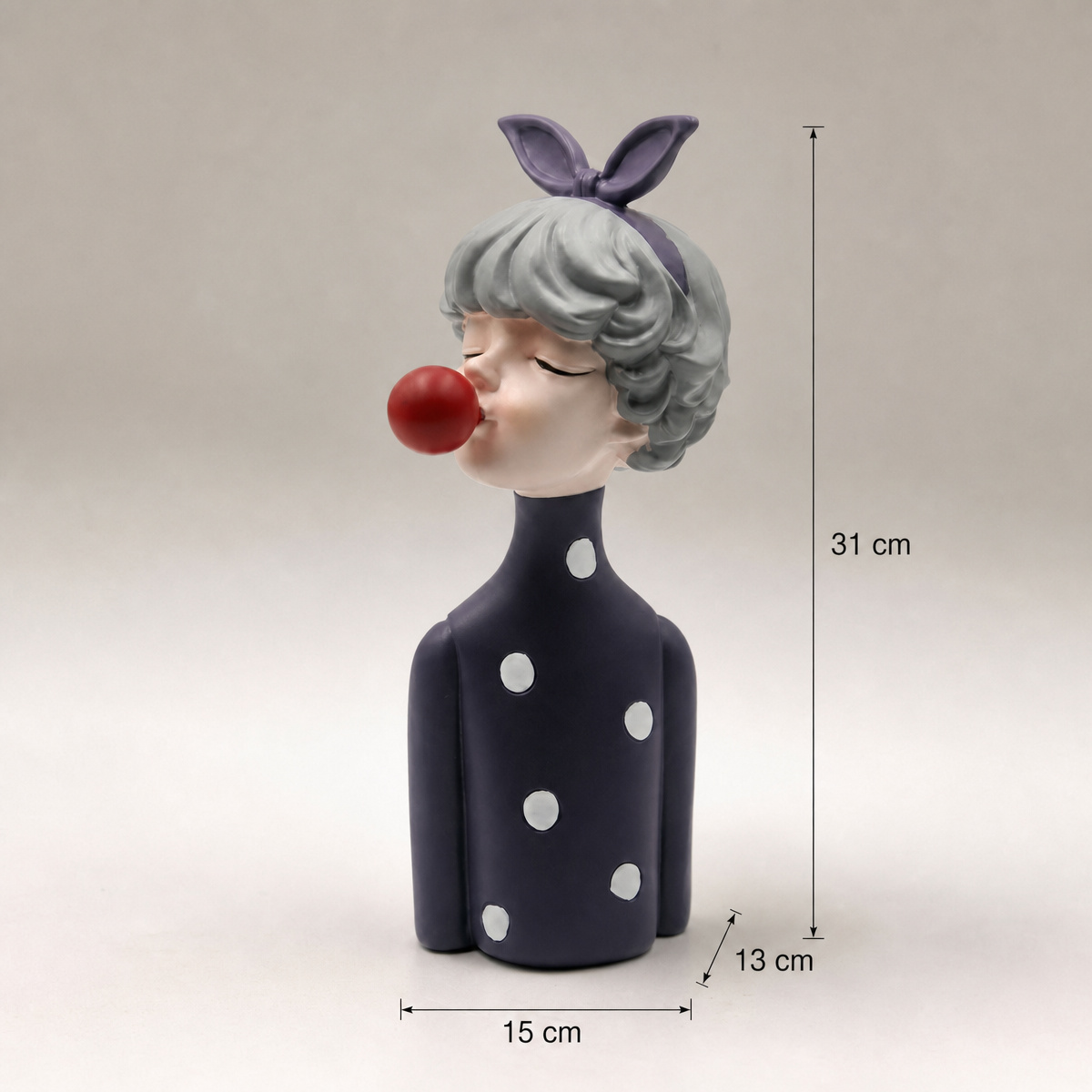 북유럽풍 풍선껌 소녀 레진 피규어, 귀여운 모던 소녀  - Vanity Home Decor 리뷰 및 가격