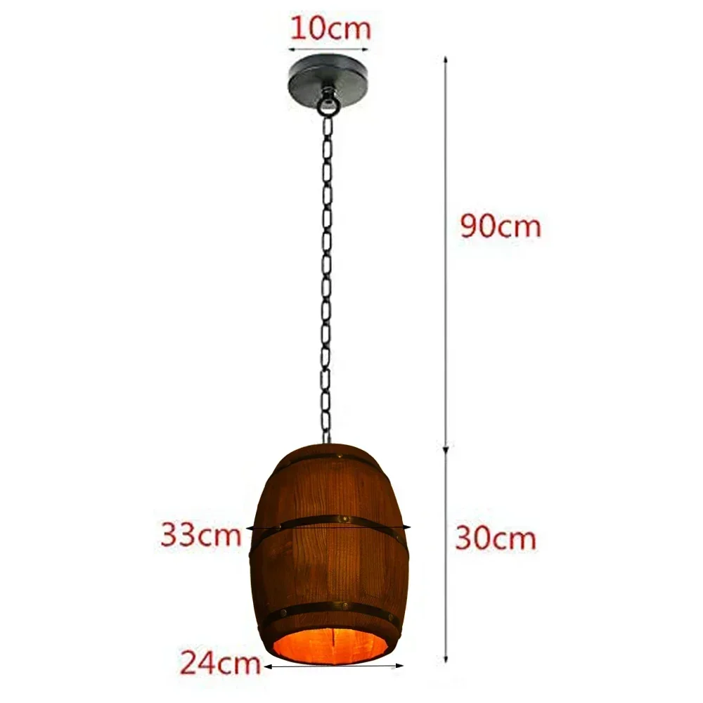 소박한 빈티지 샹들리에 나무 펜던트 조명 와인 배럴 행 - Home Decor Lighting 리뷰 및 가격