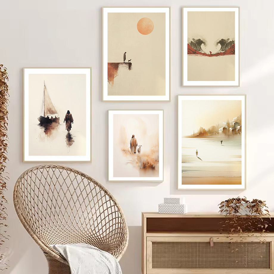 수채화 예수는 겟세마네의 99개 정원을 떠난다 스케치  - Home Decor Jesus 리뷰 및 가격