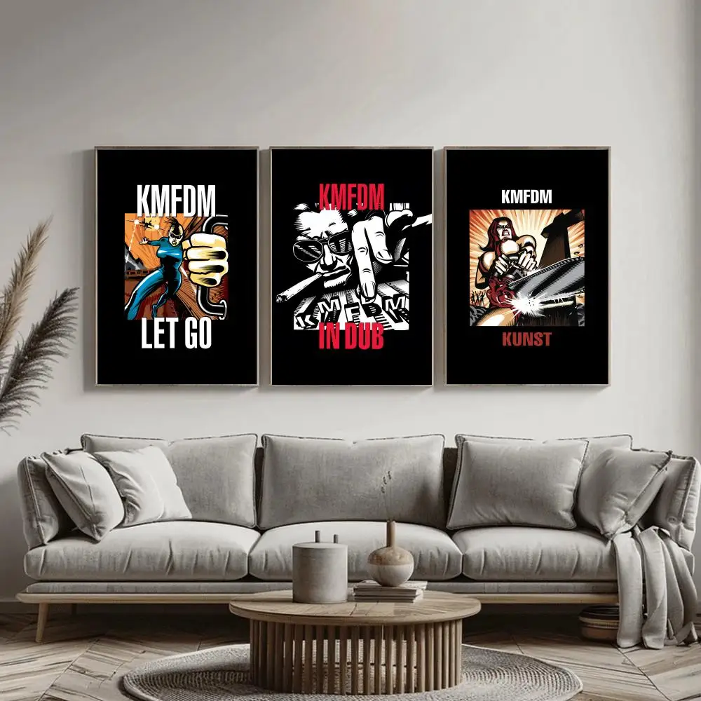 재미있는 핫 K-Kmfdm 밴드 포스터 벽 예술 스티커 - Home Decor Living Room Ideas 리뷰 및 가격