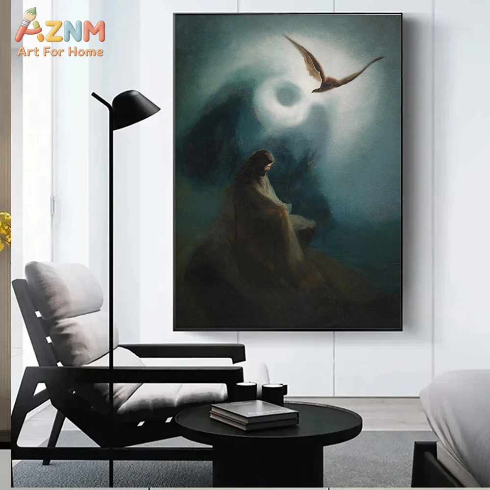 AZNM 예수 기독교 프레임리스 캔버스 벽 예술, 가정 - Home Decor Jesus 리뷰 및 가격